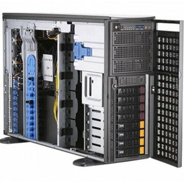 Сервер Supermicro SuperServer 740P-TRT без процессора/без ОЗУ/без накопителей/количество отсеков 3.5" hot swap: 8/2 x 1200 Вт/LAN 10 Гбит/c